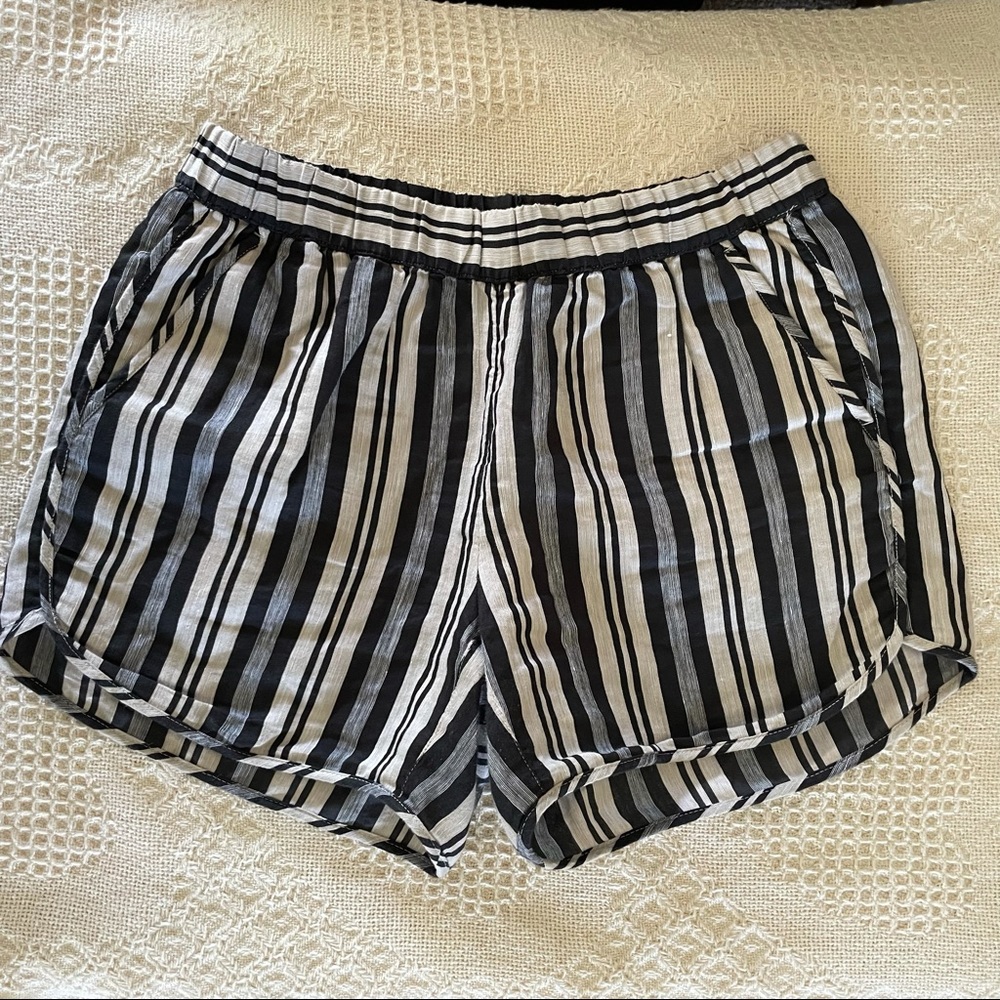 NWOT MADEWELL STRIPED LINEN BLEND SHORTS